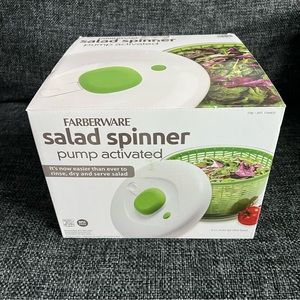 NIB Farberware Pump Activated Salad Spinner